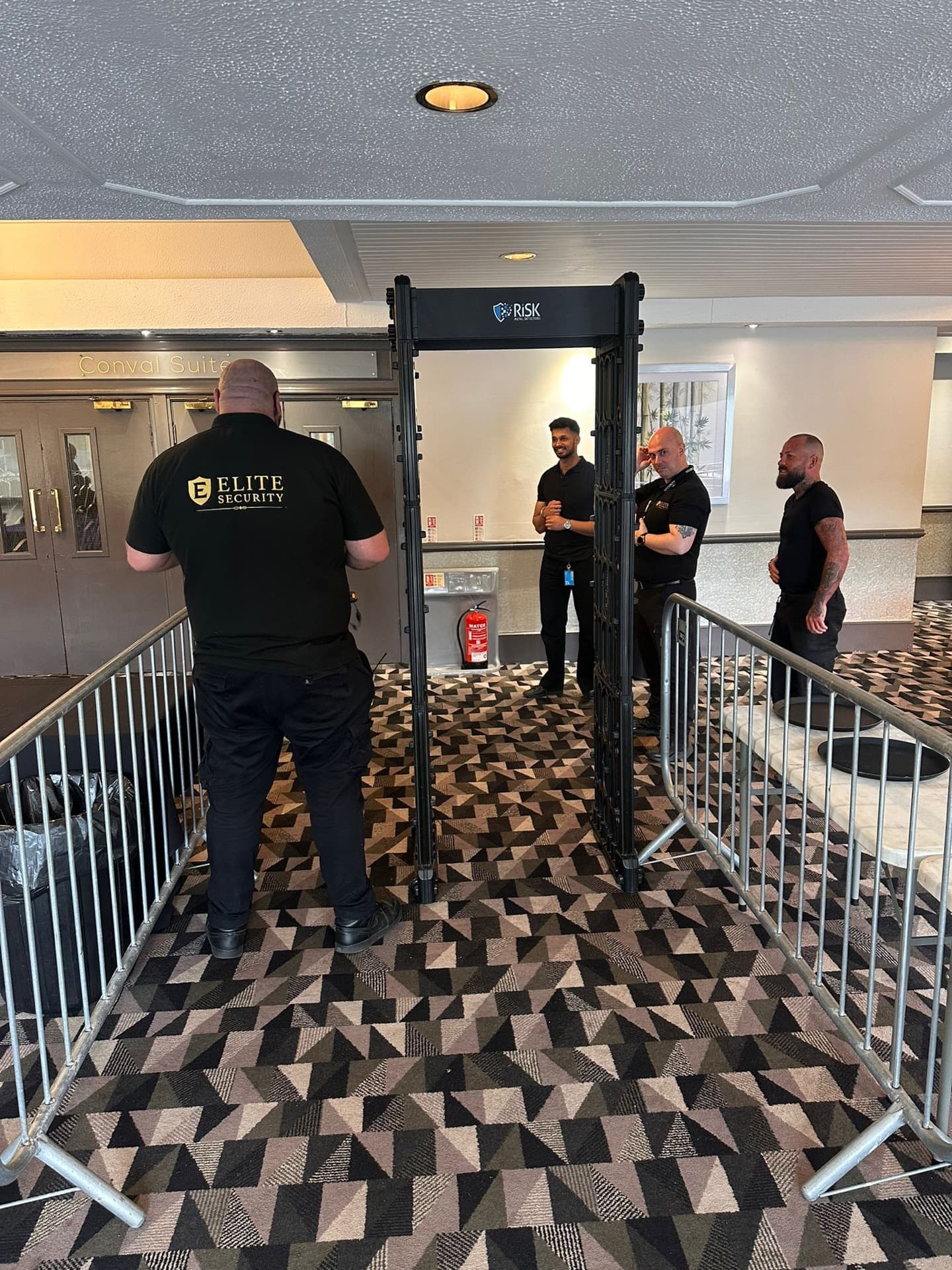 Elite Security operating entry screening at a venue
